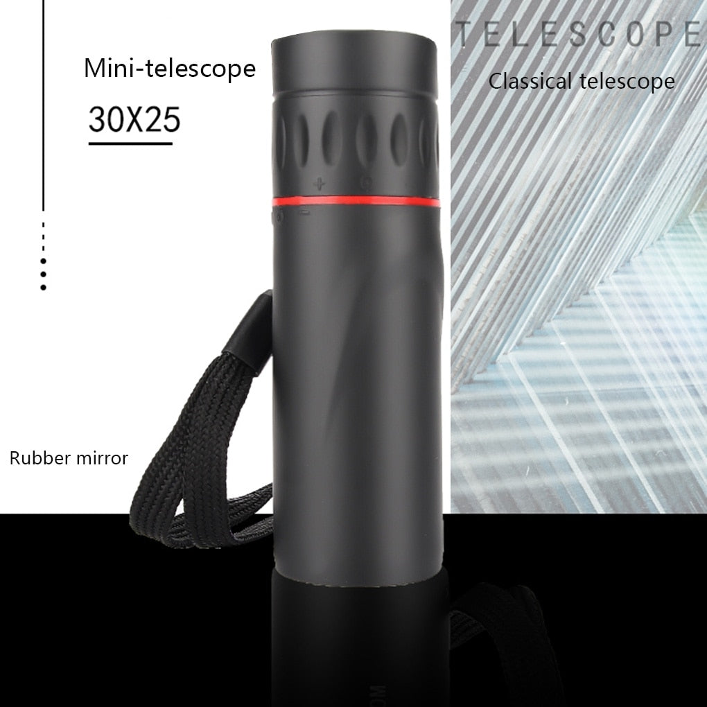30x25 HD Outdoor Hiking Optical Monocular Mini Portable Focus Binoculars Telescope Concerts Sightseeing Climbing Accessories